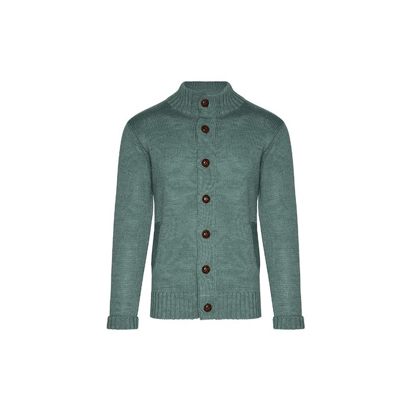 Kabelgebreid vest met dubbele zak