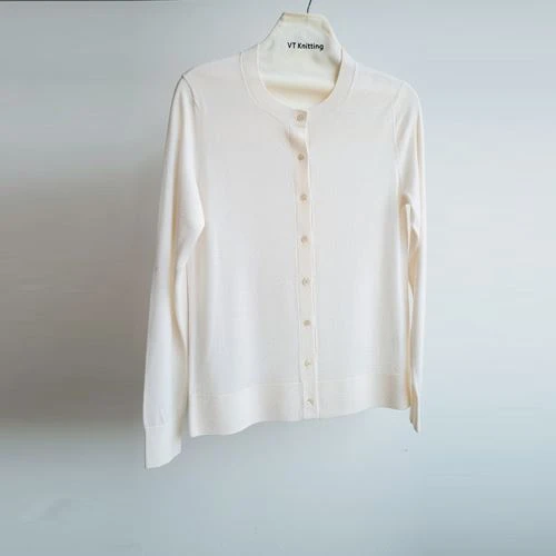 Fijngebreid katoenen vest