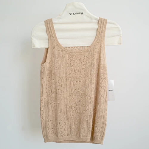 Gebreid wollen vest dames