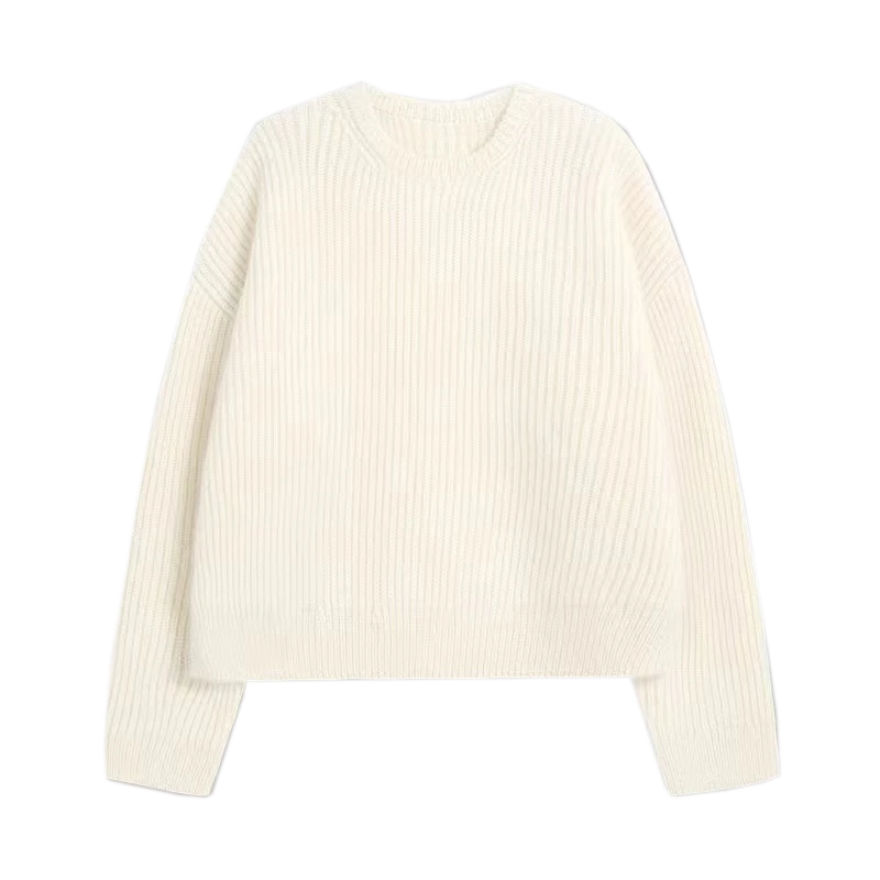 Dames Designer Extra Fijne Geribbelde Wollen Trui