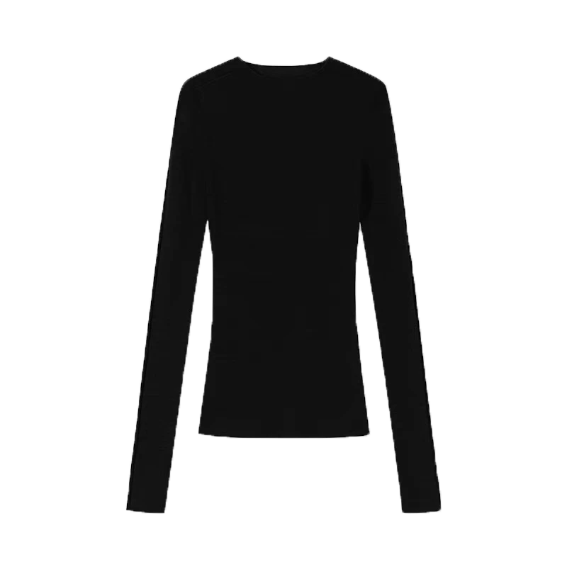 Dames Designer Omgekeerde Kraag Gestreepte Lange Mouw Trui