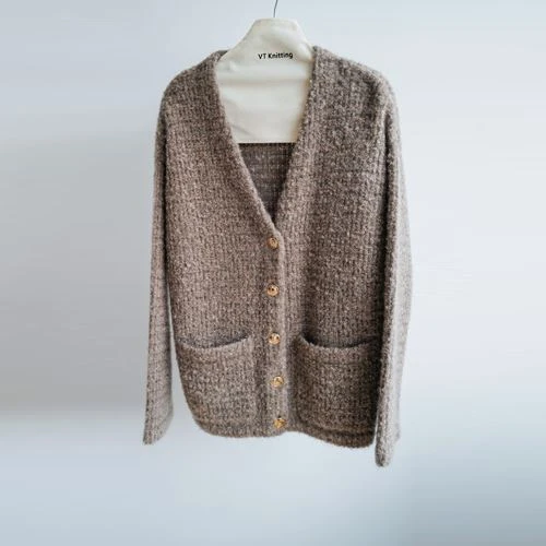 Oversized V-hals gebreide trui