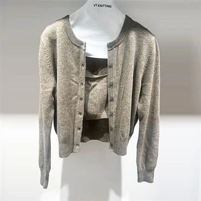 Set van cropped top en vest