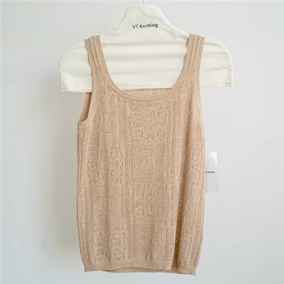 Gebreid wollen vest dames