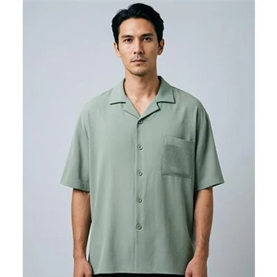 Gebreid outdoorshirt met lange mouwen voor heren