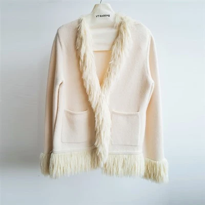 Warme wollen cardigan voor dames
