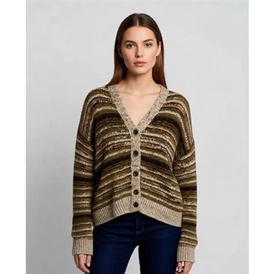 Geheel gebreide vesttop met V-hals