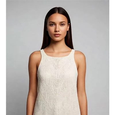 Wholegarment naadloos vest met ronde hals