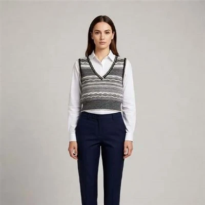Slim-fit designer gebreide damestopjes