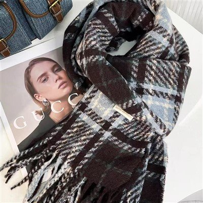 Wollen plaid sjaal