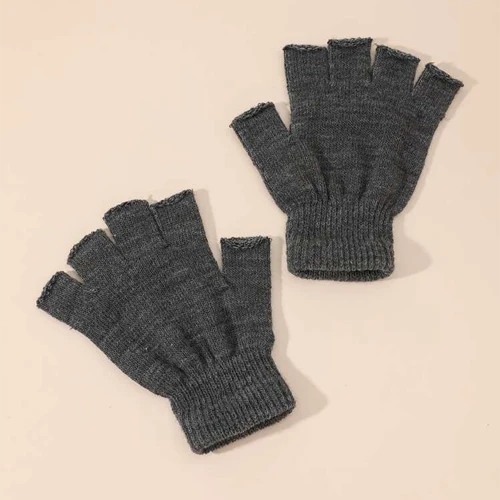 Wollen halve vingerhandschoenen